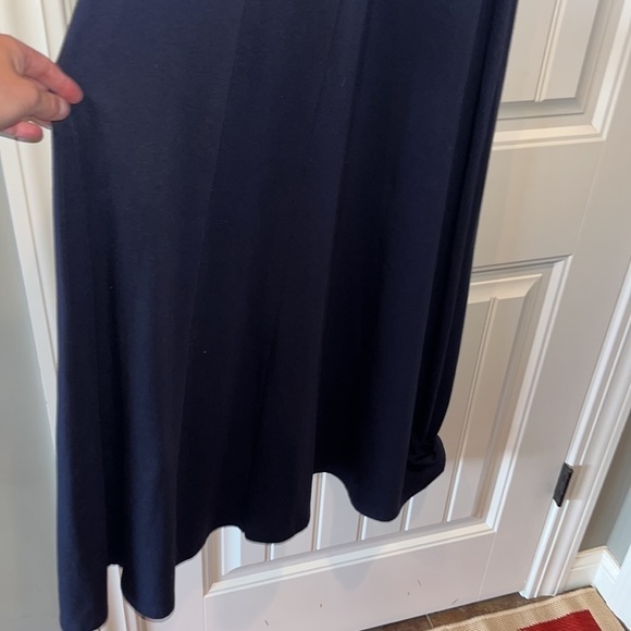 Talbots navy blue maxi dress casual staple minimalist cute back cutout Medium - Picture 10 of 11